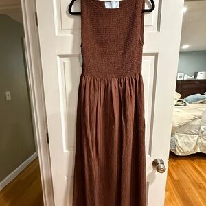 Hill House Chocolate Brown Maxi Dress